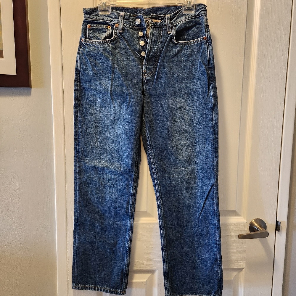 Topshop Boyfriend Button-Fly Jeans W26